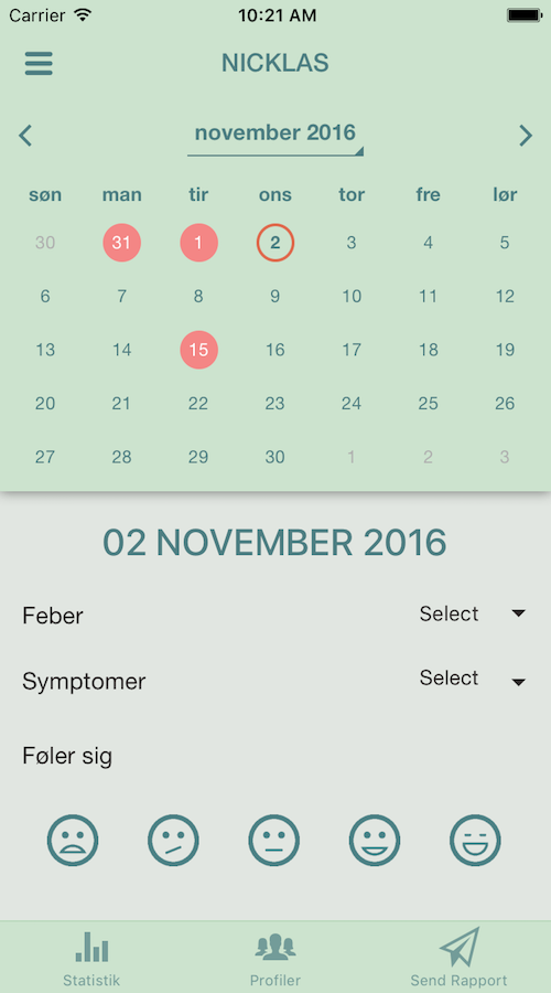 InfectionLog screenshot 1