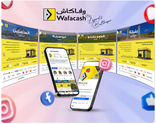 Wafacash Tunisia – 360° Digital Strategy & Social Media Management by Lézard & Balthazar screenshot 2