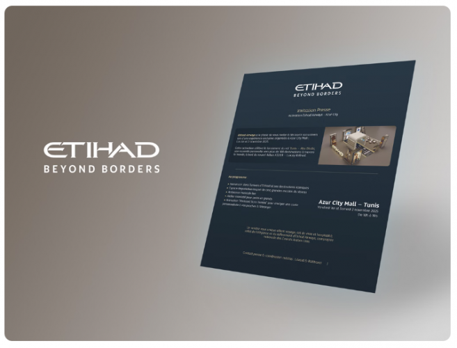 Etihad Airways – PR Activation for Abu Dhabi–Tunis Route Launch screenshot 1