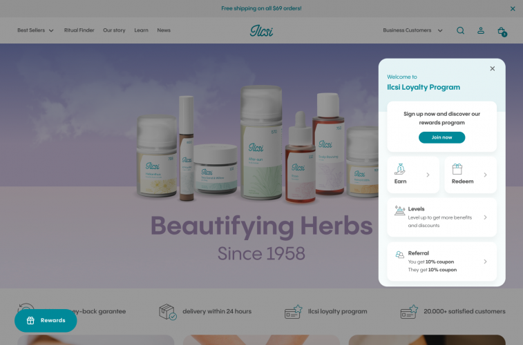 Ilcsi Skincare Shopify Web Store Development screenshot 2