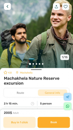 React Native app for 'Mapster' travel service screenshot 2