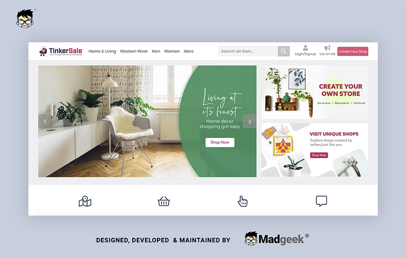 Social Ecommerce Marketplace Website Design & Development screenshot 1