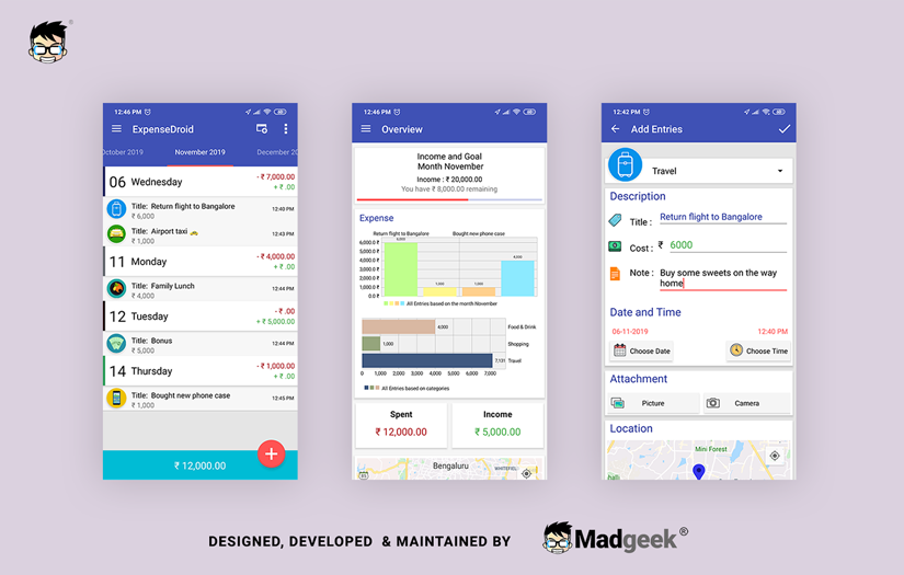 Budget/Expanse Tracker Mobile App Development screenshot 1