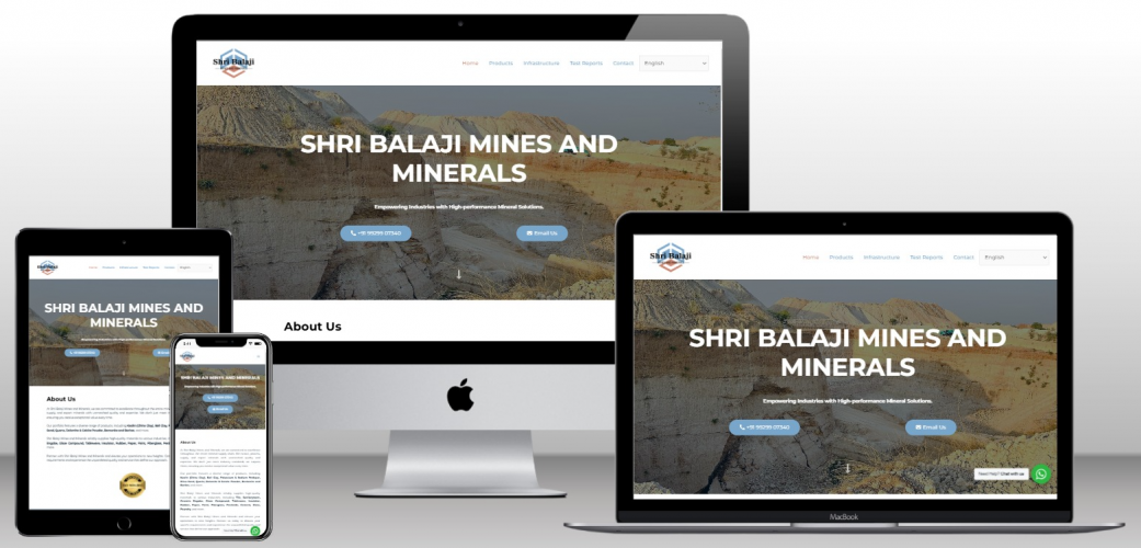 Shri Balaji Mines and Minerals Business Website screenshot 1