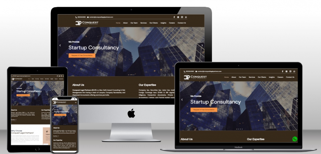 Conquest Legal Partners Business Website screenshot 1