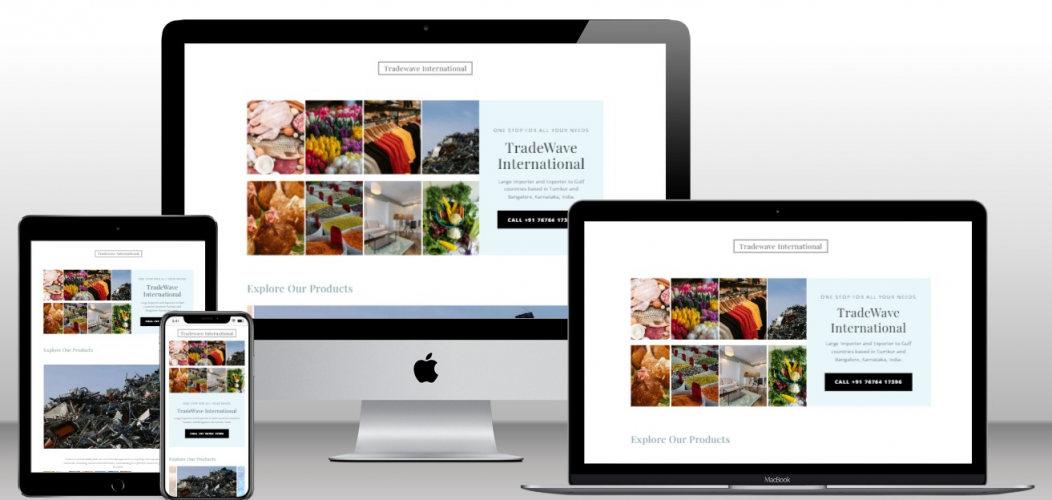 Tradewave International Business Website screenshot 1