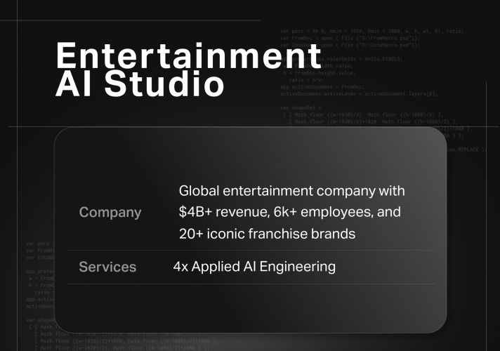 Founding AI Studio for Entertainment Company screenshot 1