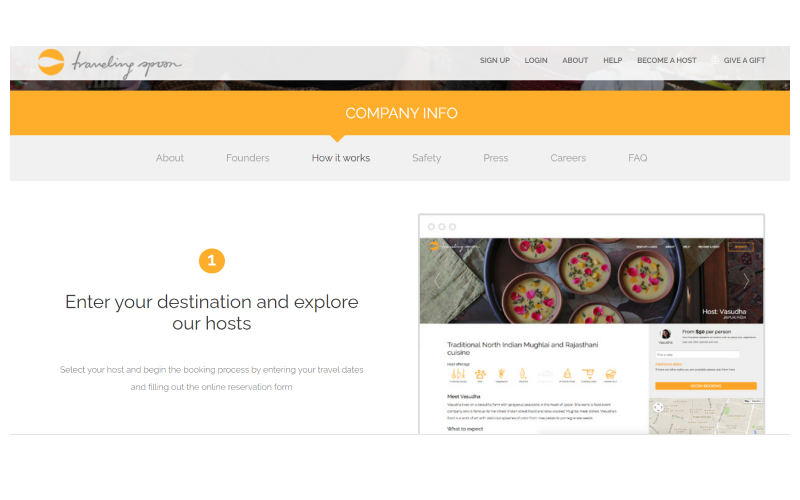 Traveling Spoon, Travel Industry Application screenshot 2