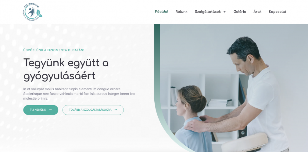 Fiziomenta Website screenshot 1