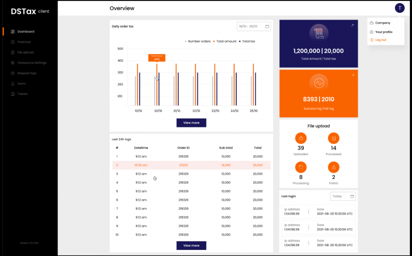 DSTax.com – Comprehensive Tax Portal Platform and API Integration Ecosystem screenshot 1