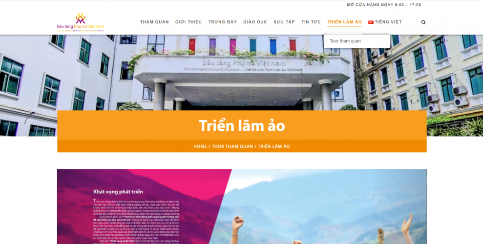 baotangphunu.org.vn – Digitizing Vietnamese women's cultural heritage screenshot 1