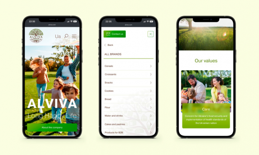 Business website for Alviva screenshot 1