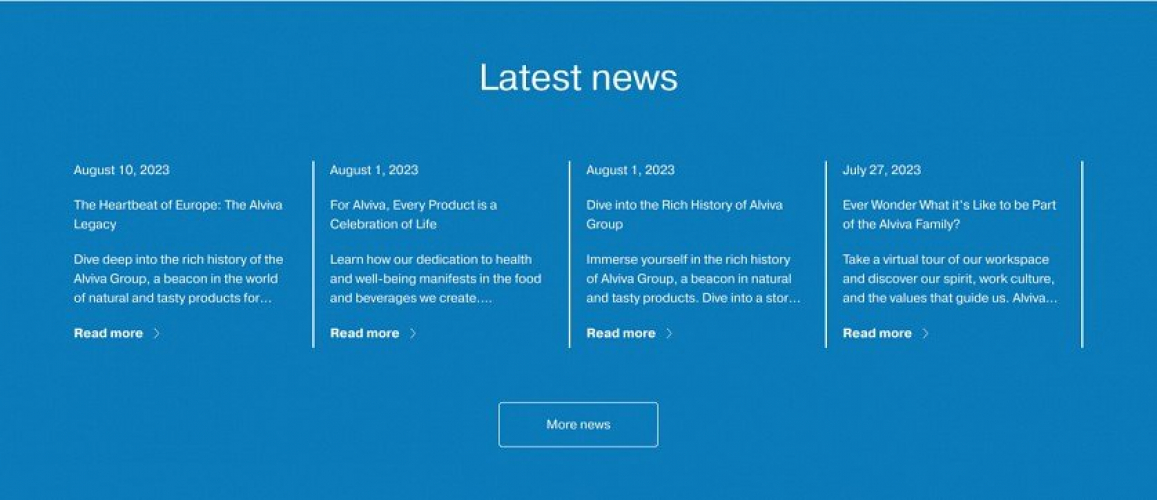 Business website for Alviva screenshot 3
