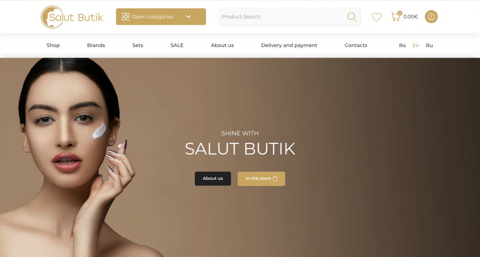WordPress Development of a Cosmetics Shop screenshot 1