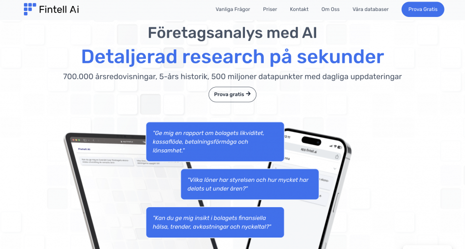 AI-Driven Financial Analysis Platform for Fintell. screenshot 2