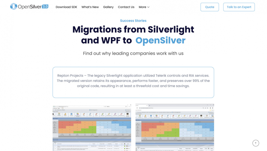 Opensilver - Modernizing Silverlight Application screenshot 1