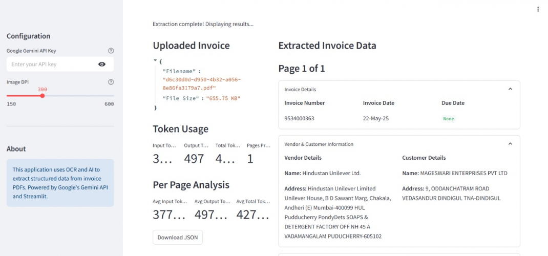 AI Invoice data analyst screenshot 1