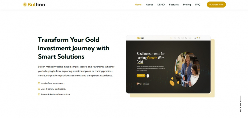 Bullion - Gold HYIP Investment And Ecommerce Application screenshot 3