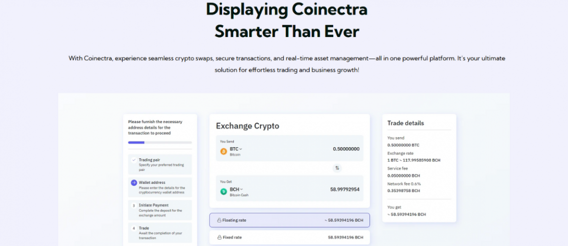 Coinectra - Buy, Sell and Crypto Currency Exchange Script screenshot 1