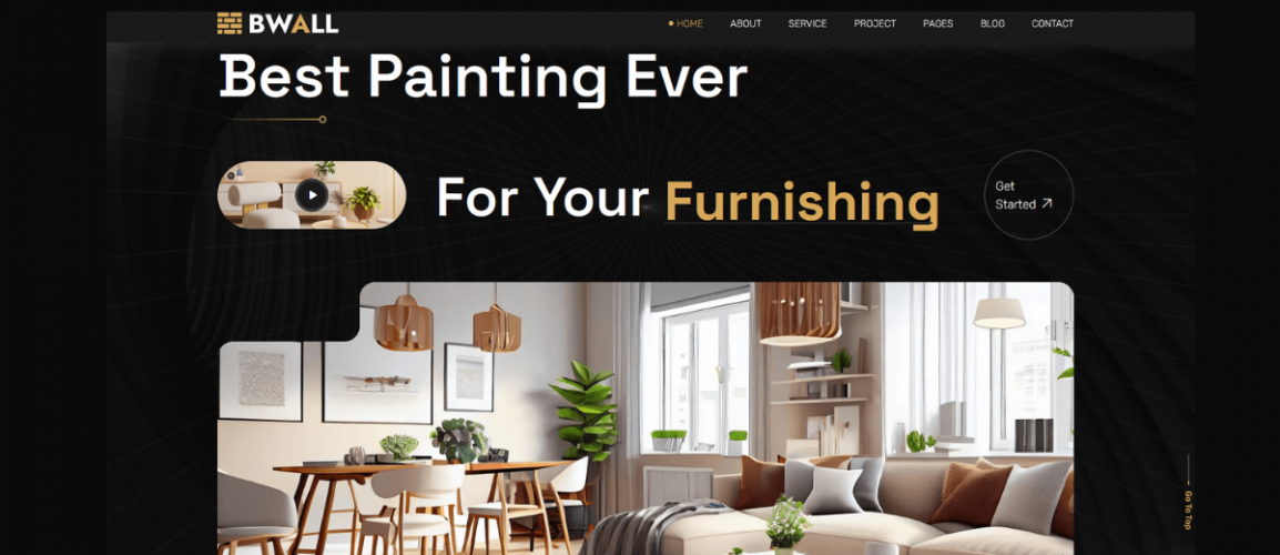 Bwall - Wallpapers and Painting Services WordPress Theme screenshot 1