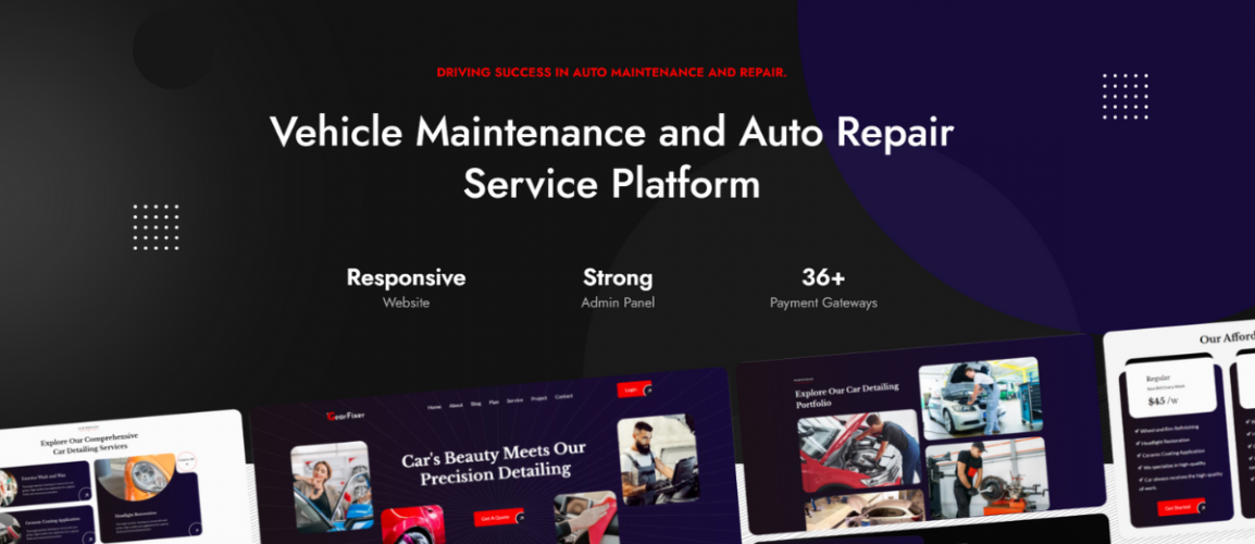 GearFixer - Car Service, Vehicle Maintenance and Auto Repair Service Platform screenshot 1