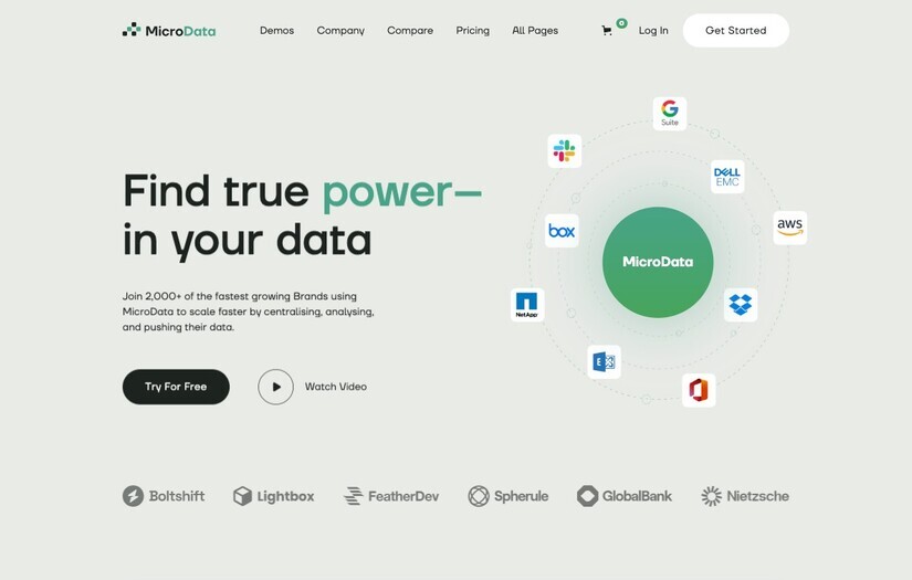 Microdata - SAAS Website Template screenshot 1