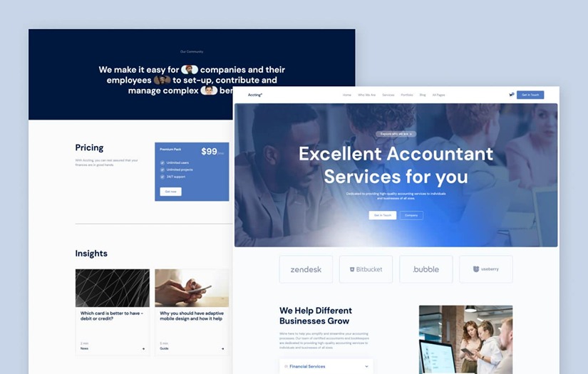 Accting - Accounting Website Template screenshot 1