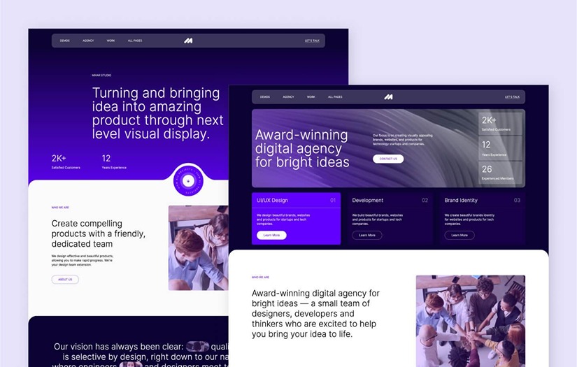 Mixar - Agency Website Template screenshot 1