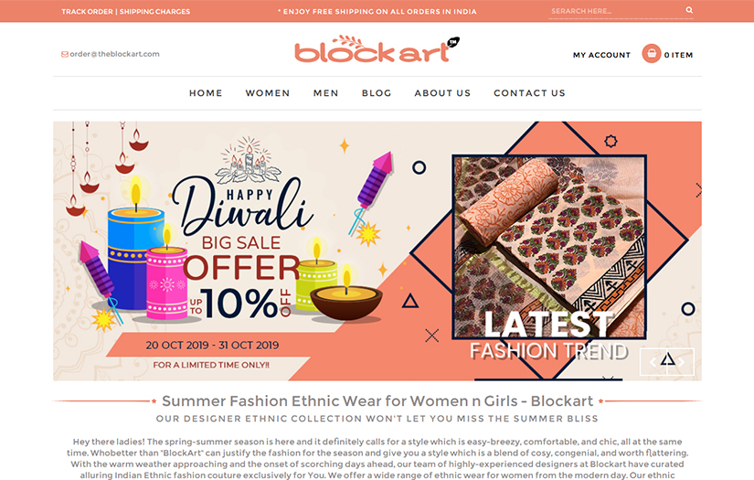 BlockArt eCommerce Portal for Fashion screenshot 1