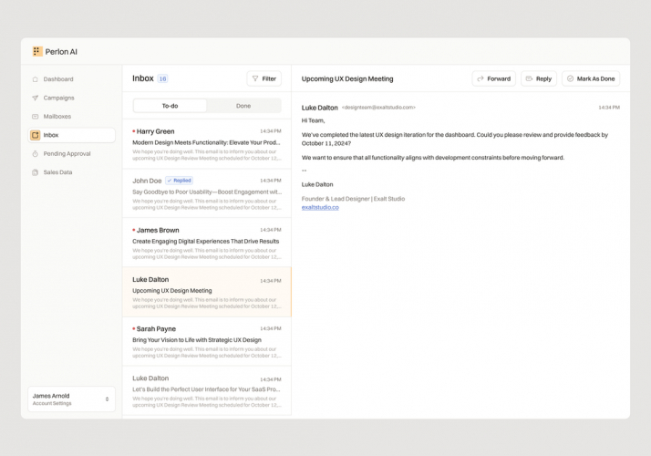 Enhancing Perlon AI’s user experience for sales success screenshot 1