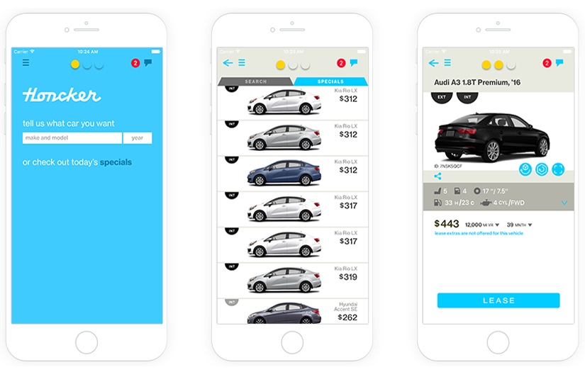 Honcker – The Car Leasing App screenshot 1