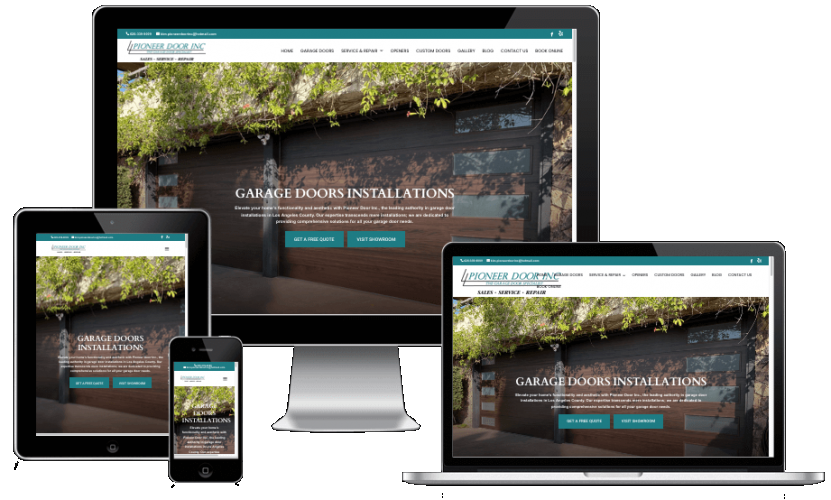 How increase digital visibility improved Pioneer Doors Inc brand screenshot 1