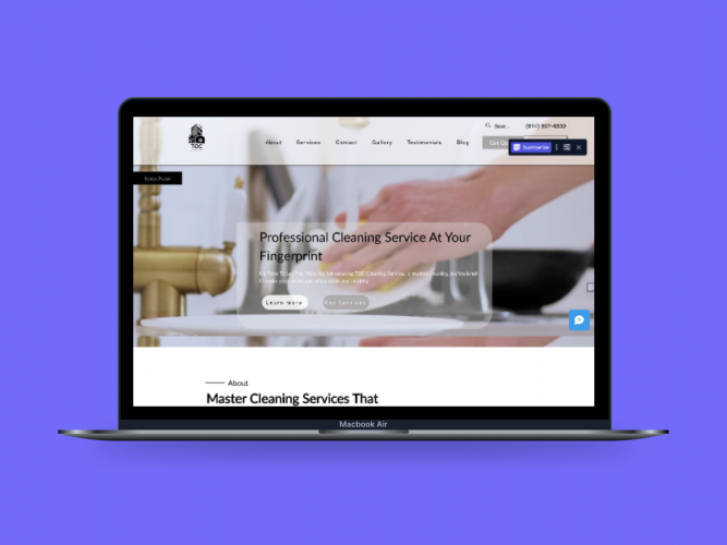 Cleaning Up Success: How Solutionaires Designed TOC Cleaning Service's Website for Growth and Efficiency screenshot 1