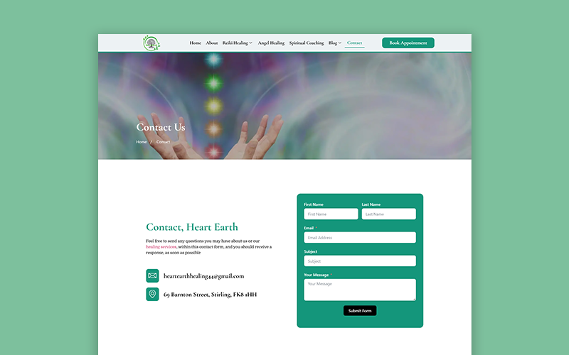 Heart Earth Healing Website + Booking Portal screenshot 3