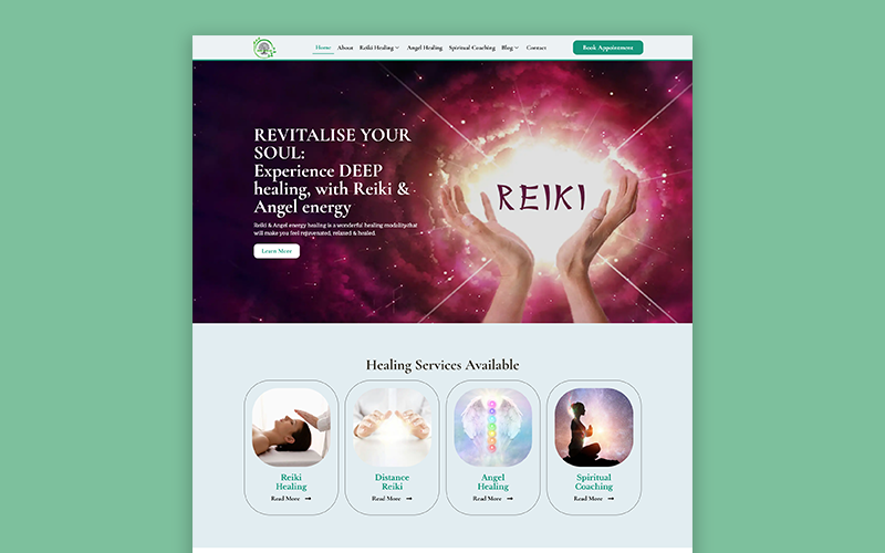 Heart Earth Healing Website + Booking Portal screenshot 4
