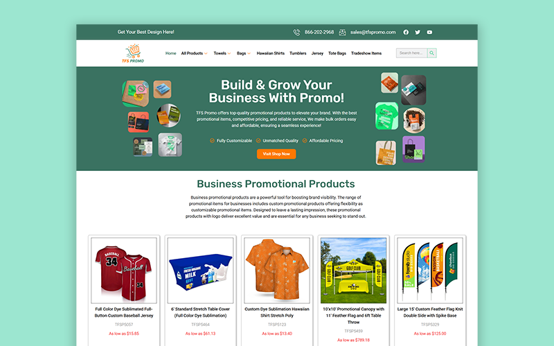 TFS Promo Ecommerce Website screenshot 4