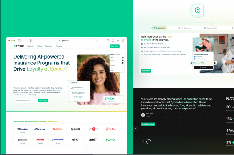 Symbo | Insurtech | Webflow screenshot 1