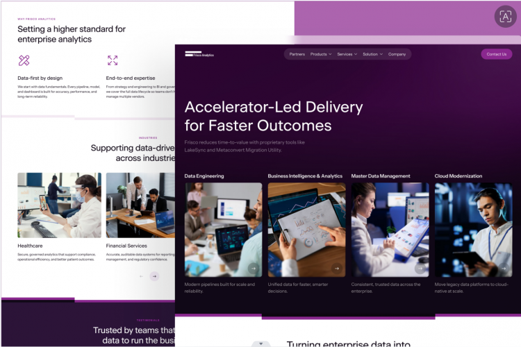 Frisco Analytics | Data & Analytics | Webflow screenshot 1