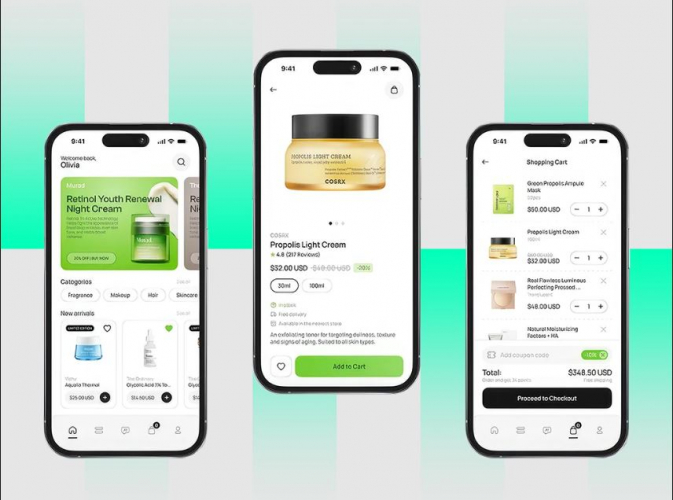 Olivia – Online Platform for a Cosmetic Brand screenshot 1