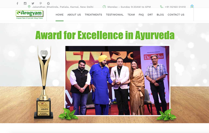 SEO - Arogyam Allergy screenshot 1