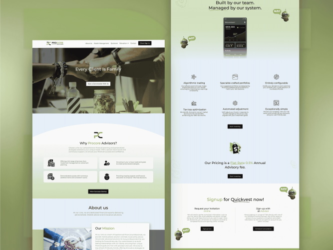 Website Redesigning & Development of Procore Advisors screenshot 2