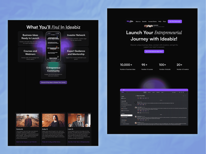 UI/UX design and Development of Ideabiz  screenshot 1