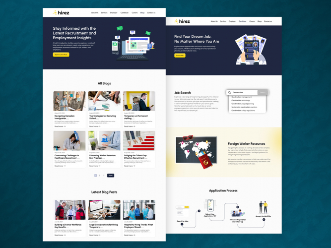 UI/UX Designing & Development of Hirez.ca screenshot 2
