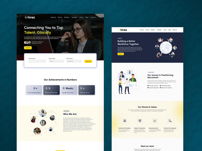 UI/UX Designing & Development of Hirez.ca screenshot 1