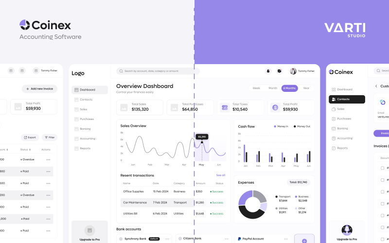 Coinex : UI/UX Design | Accounting Software | Web App screenshot 4