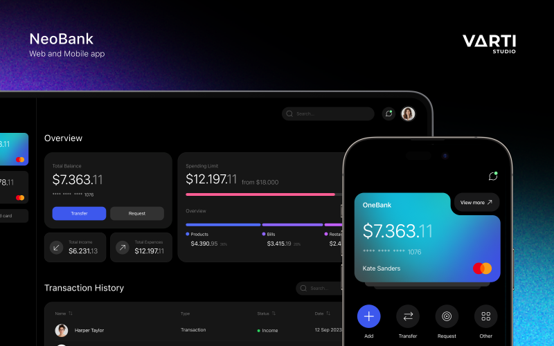 Neo Bank : UX/UI Design | Banking Web App screenshot 4