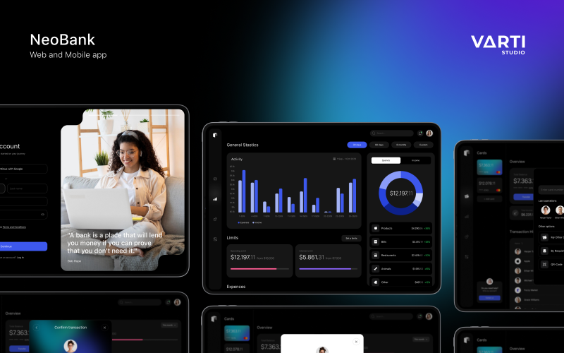 Neo Bank : UX/UI Design | Banking Web App screenshot 5