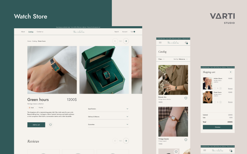 Watch Store: UI/UX Design | eCommerce Website screenshot 3