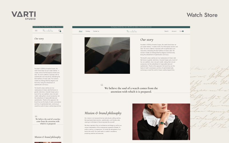 Watch Store: UI/UX Design | eCommerce Website screenshot 1