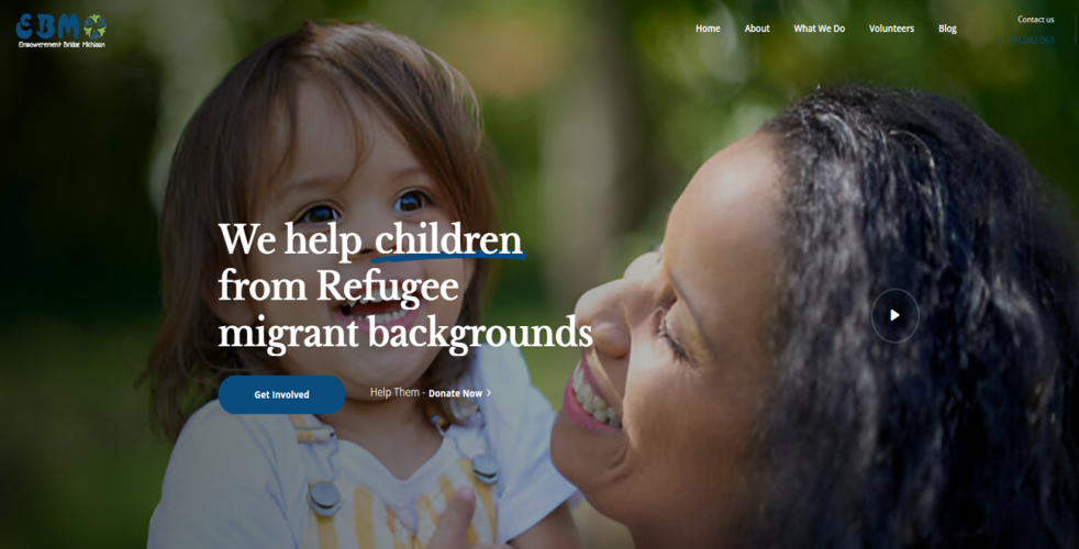 Mothers of Mercy Charity Website screenshot 1